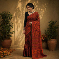 Hand printing sarees