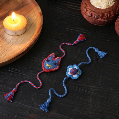 Upcycled rakhi by jan sandesh