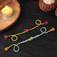 Tribal embroidered rakhi by kamli