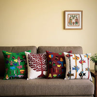 Pipli applique work cushion covers