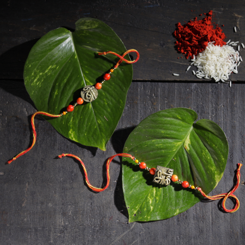 Wooden Engraving Rakhi