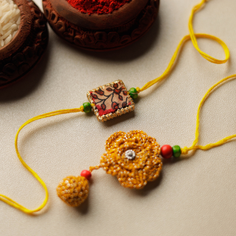 Tribal Embroidered Rakhi by Kamli