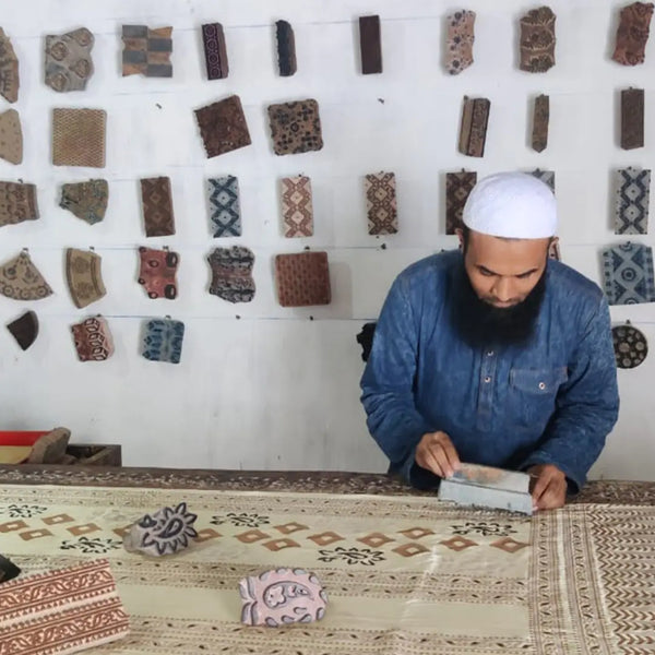 Ajrakh Block Printing