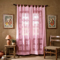Applique work curtains