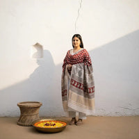 Bagh hand prints natural dyed dupattas of madhya pradesh