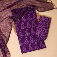 Bagru printed silk & cotton dress materials