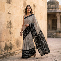 Bagru dabu prints sarees