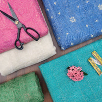 Bengal kantha work fabrics