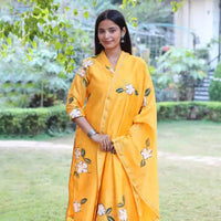 Chanderi silk stitched suits
