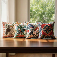 Crewel embroidery cushion covers
