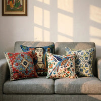 Crewel embroidery cushion covers