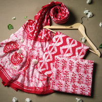 Hand batik printed dress materials