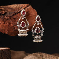 German silver oxidised earrings