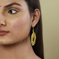 Golden grass earrings