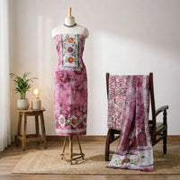 Hand batik printed dress materials