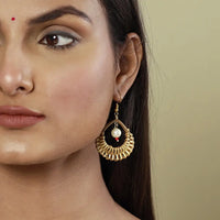 Handcarved bamboo earrings