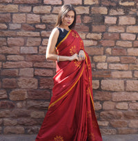 Handwoven pure tussar silk & cotton sarees