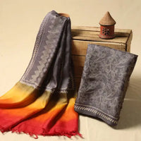 Handwoven tussar silk dress materials