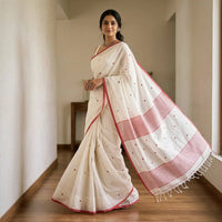 Jamdani weave silk & cotton sarees