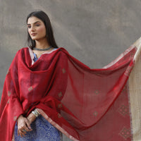 Kasuti embroidered dupattas from karnataka