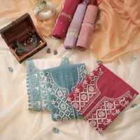 Lucknowi chikankari suit material sets