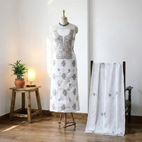 Lucknowi chikankari suit material sets