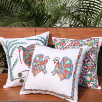 Madhubani handpainted cushion covers