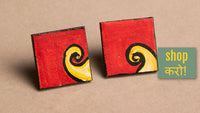 Mural painted earrings of kerala