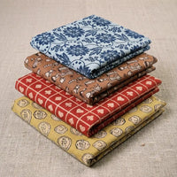 itokri Bindaas Fabrics.This unique technique involves printing designs on fabric using wooden blocks that have intricate patterns carved into them. The blocks are dipped in dye and then stamped onto the fabric to create a repeating pattern.