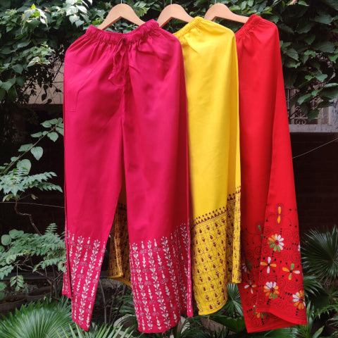 Kantha Embroidery Pants & Palazzo