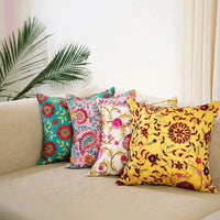 Phulkari embroidered cushion covers