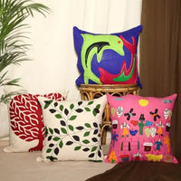 Pipli applique work cushion covers