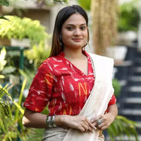 Pochampally ikat weave blouse pieces