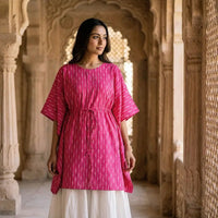 Pochampally ikat weave kaftans