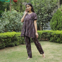 Pochampally ikat weaving night suit sets