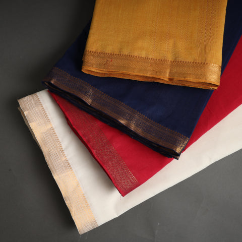 itokri mangalagiri handloom fabrics. Fine quality mangalagiri handloom cotton fabric with zari border from Andhra Pradesh. The handloom experience (soft, comfortable and durable) is due to the human handling of the yarn in the weaving process.