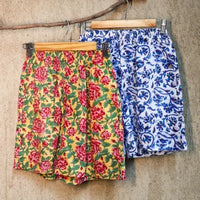 Sanganeri printed shorts