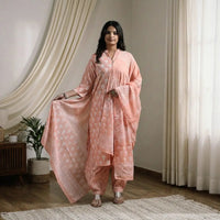 Sanganeri printed stitched suits