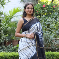 Shibori technique tie and dye printing sarees