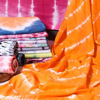 itokri shibori fabrics. . This fabric is hand dyed using shibori tie and dye technique in which the fabric is tied using clamp or stitches in the required design and the pattern is dyed. 