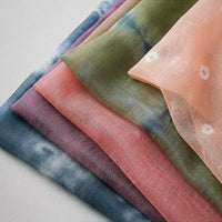 itokri shibori fabrics. . This fabric is hand dyed using shibori tie and dye technique in which the fabric is tied using clamp or stitches in the required design and the pattern is dyed. 