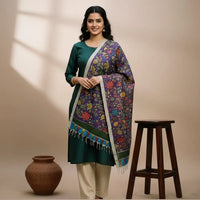 Srikalahasti kalamkari handpainted dupattas