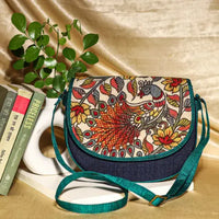 Srikalahasti kalamkari sling bags