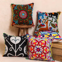 Suzani embroidery cushion covers