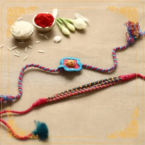 Thread Work Rakhi, Handmade Colourful Rakhis | iTokri