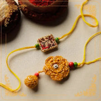 Tribal embroidered rakhi by kamli