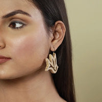 Wooden carved earrings