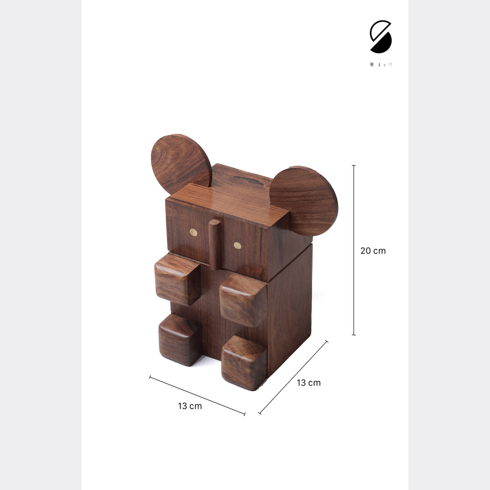 Handcrafted Wooden Koala Piggy Bank