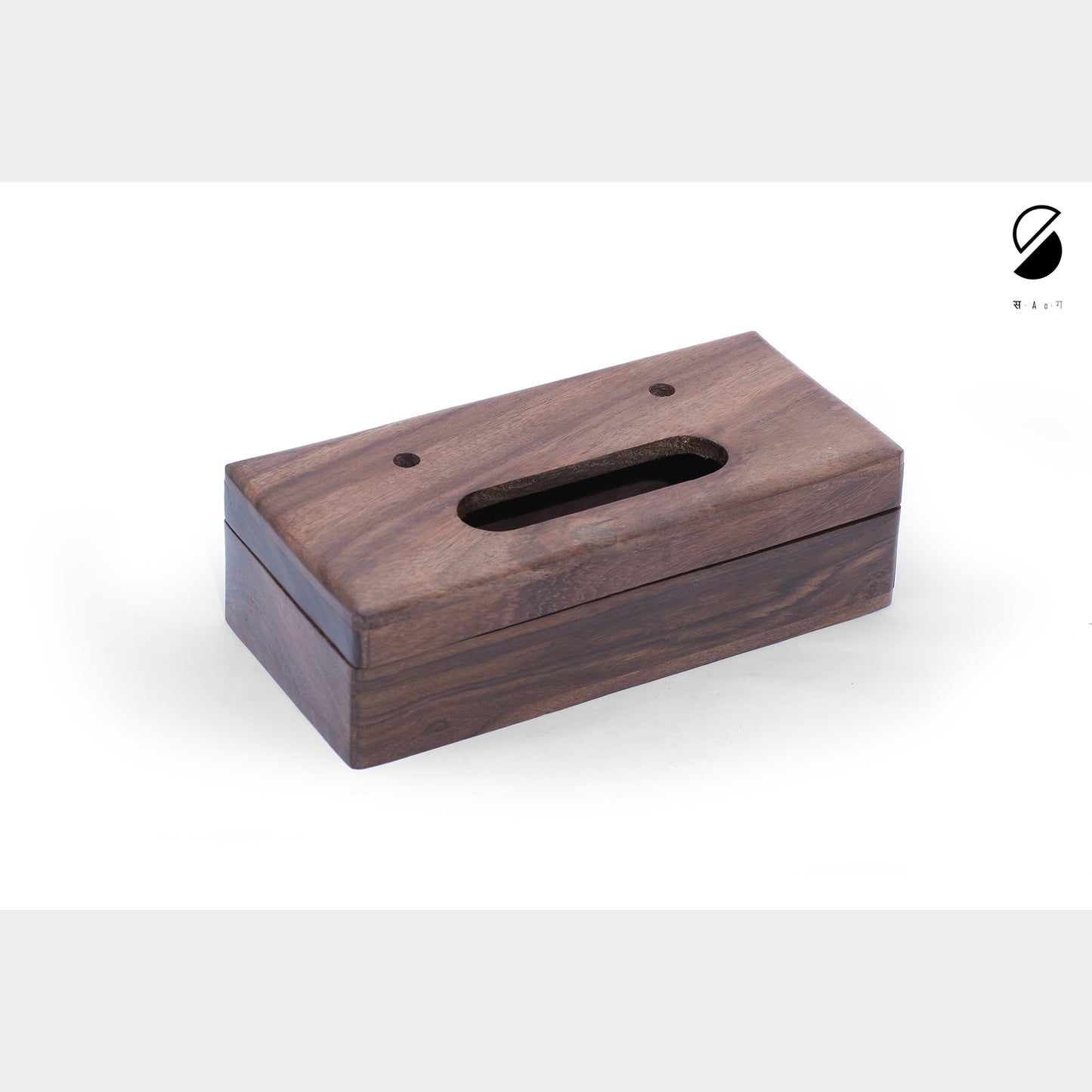 Handcrafted Wooden Double Side Tissue Box