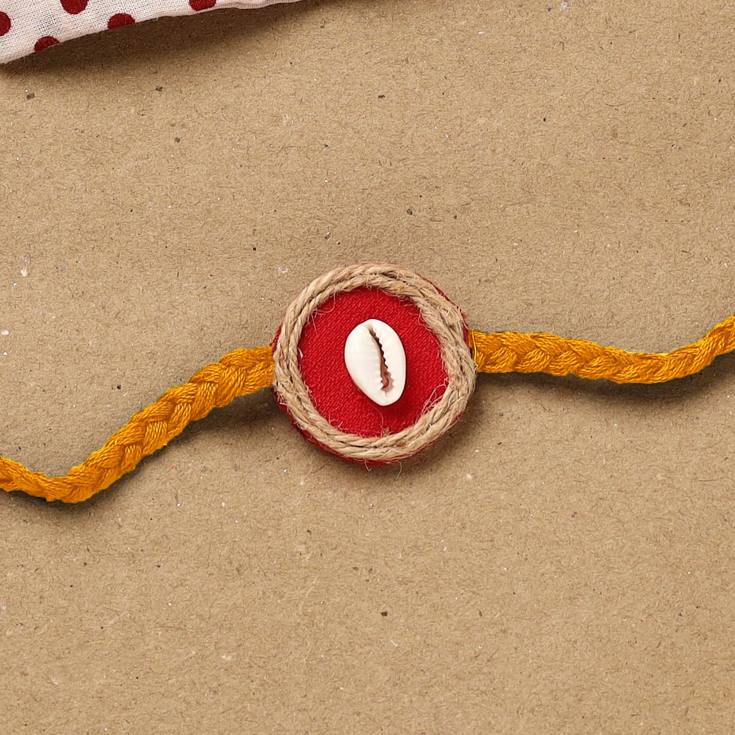 Flower - Handmade Jute Shell Work Rakhi 145